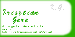 krisztian gere business card